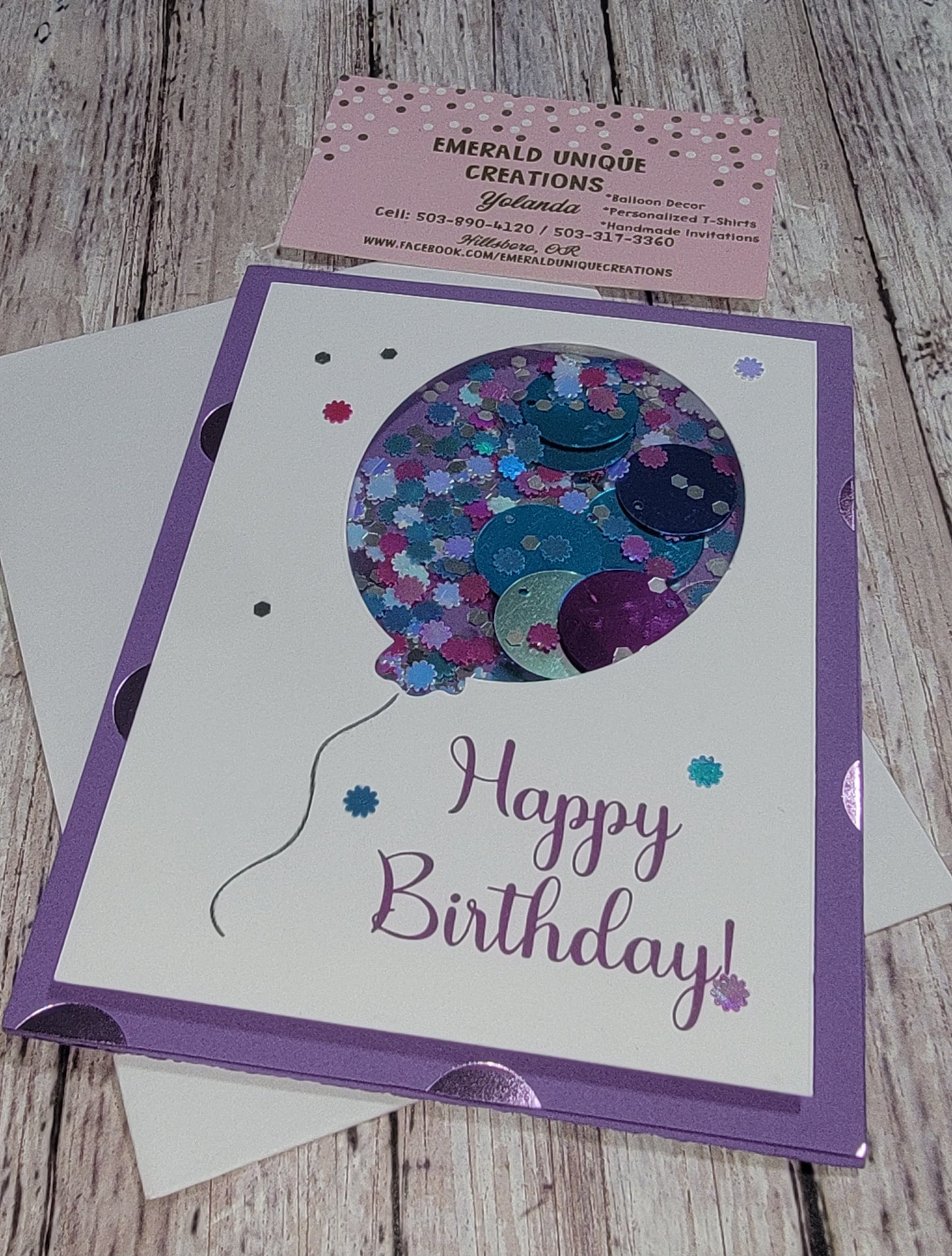 Balloon Shaker Card