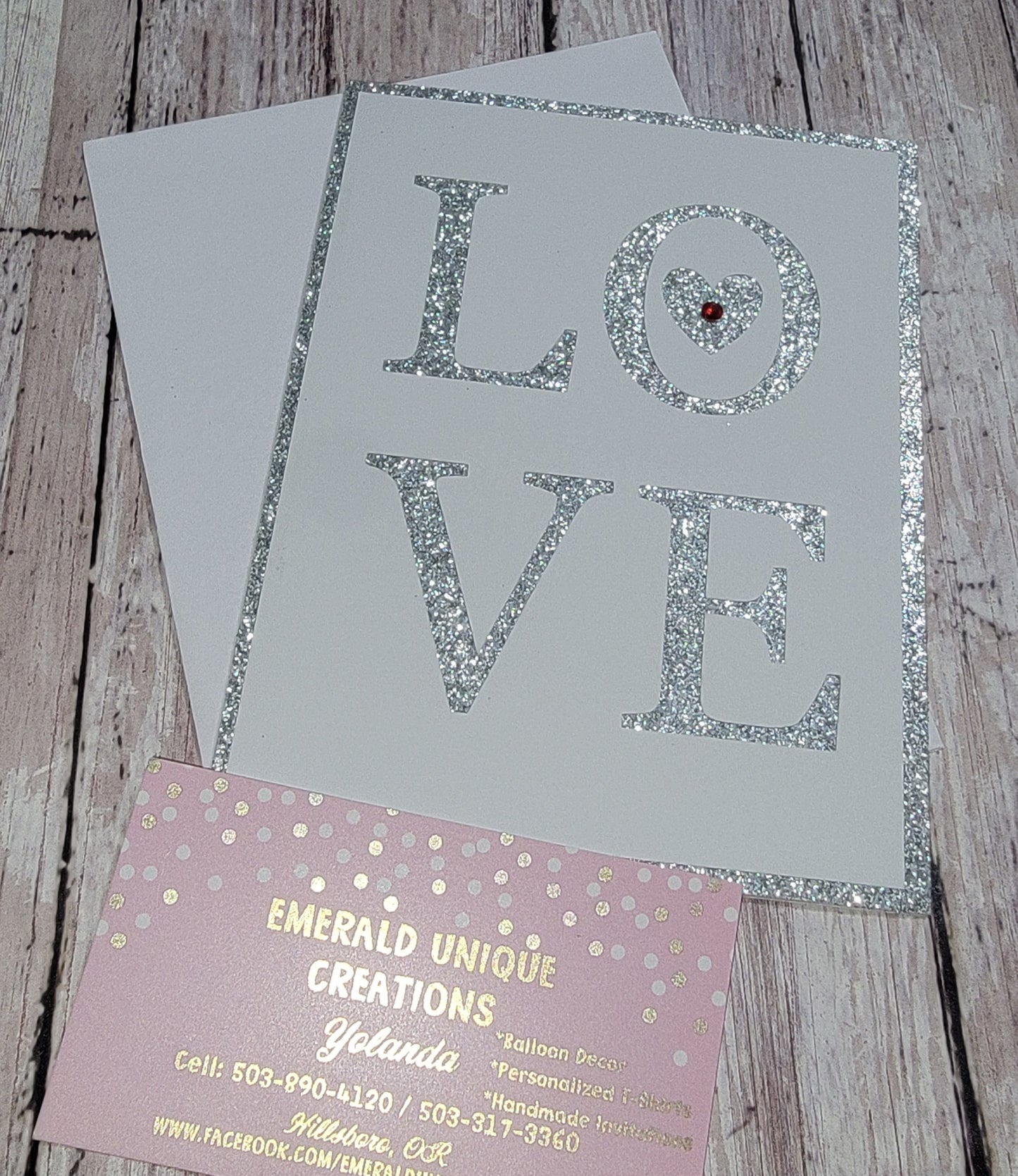 "Glitter" Love Card