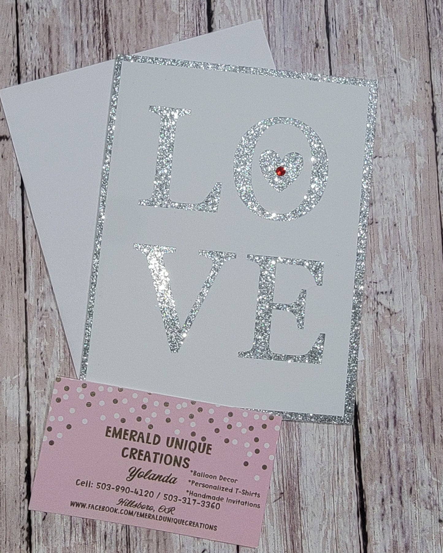 "Glitter" Love Card