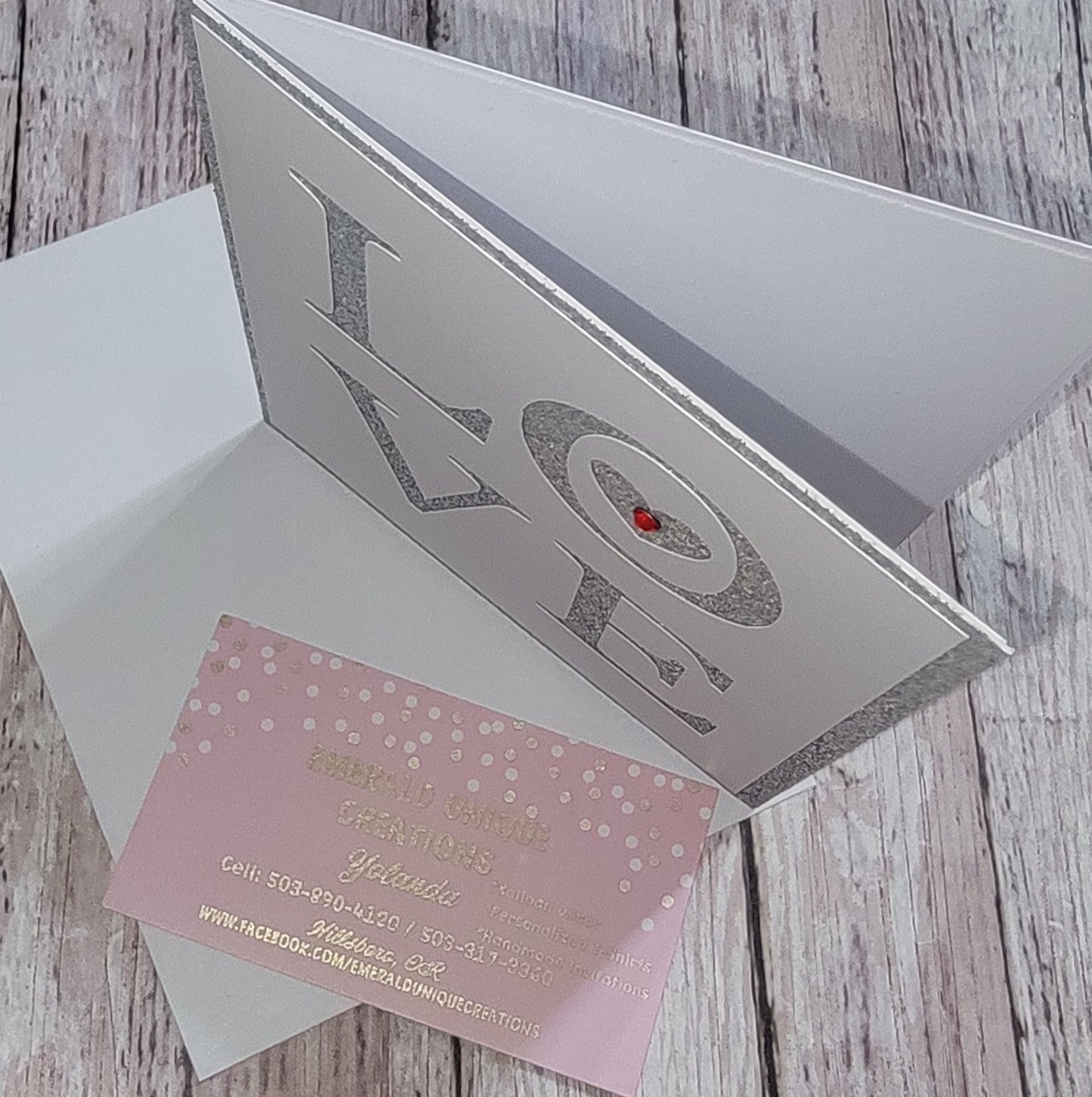 "Glitter" Love Card